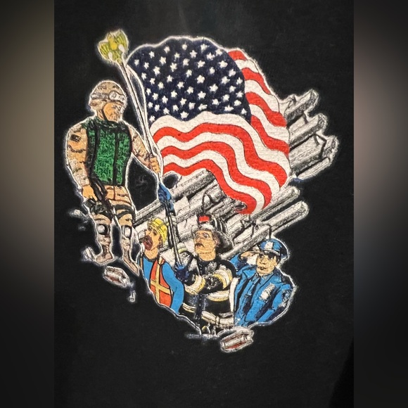 First Responders  support our troops t shirt
 sz XL - Picture 6 of 6